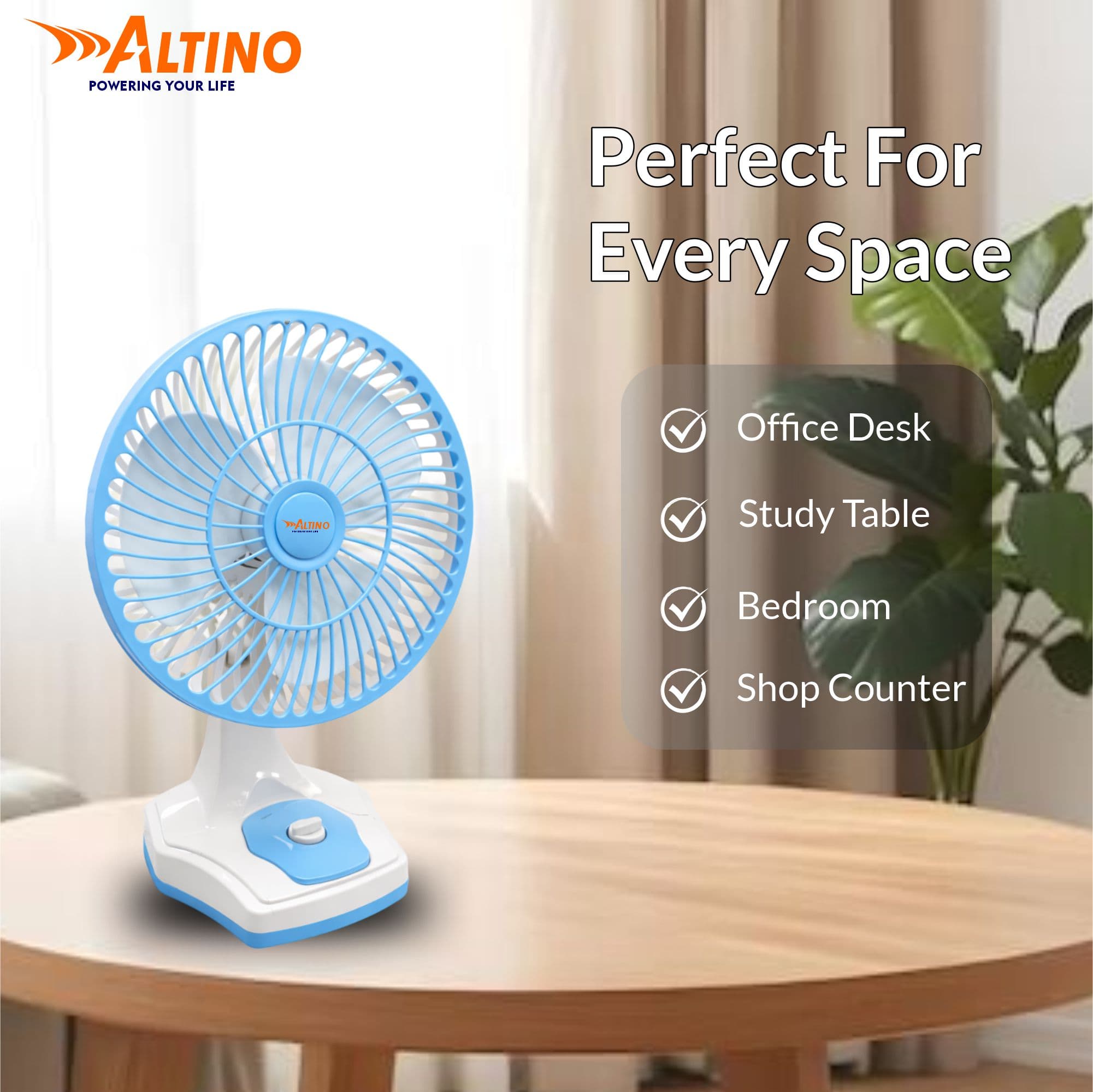 Table Fan - Table Fan - Blue view 4